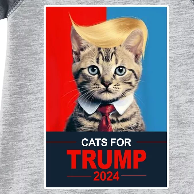 Cats For Donald Trump 2024 Election Infant Baby Jersey Bodysuit