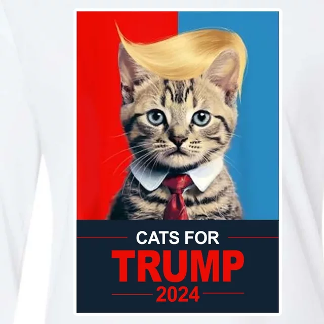 Cats For Donald Trump 2024 Election Womens Cotton Relaxed Long Sleeve T-Shirt