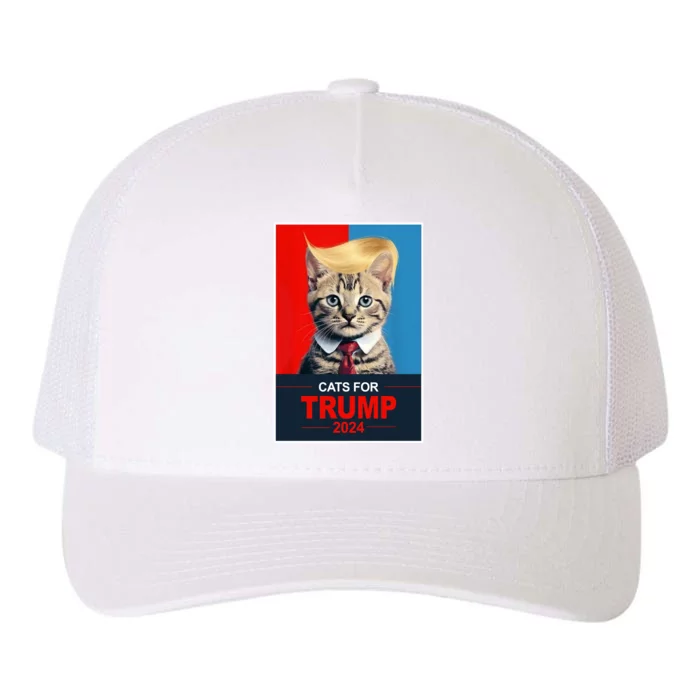 Cats For Donald Trump 2024 Election Yupoong Adult 5-Panel Trucker Hat