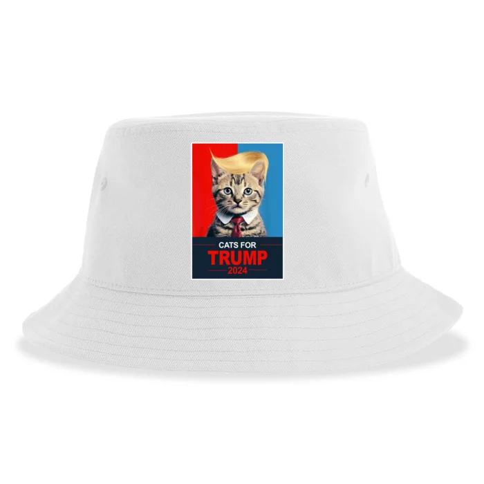 Cats For Donald Trump 2024 Election Sustainable Bucket Hat