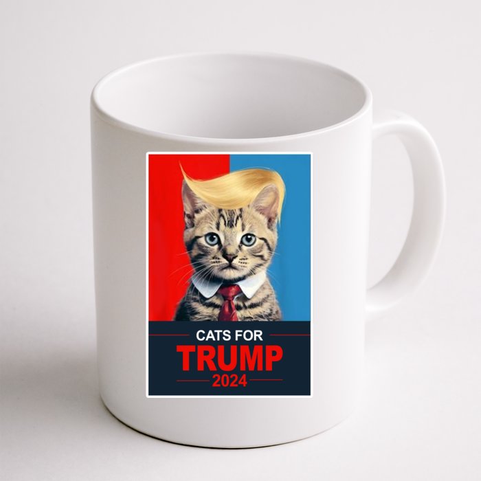 Cats For Donald Trump 2024 Election Front & Back Coffee Mug