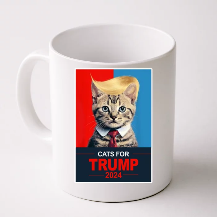 Cats For Donald Trump 2024 Election Front & Back Coffee Mug