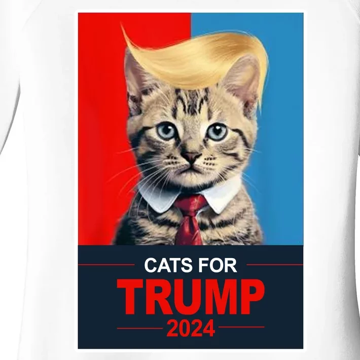 Cats For Donald Trump 2024 Election Women's Perfect Tri Tunic Long Sleeve Shirt