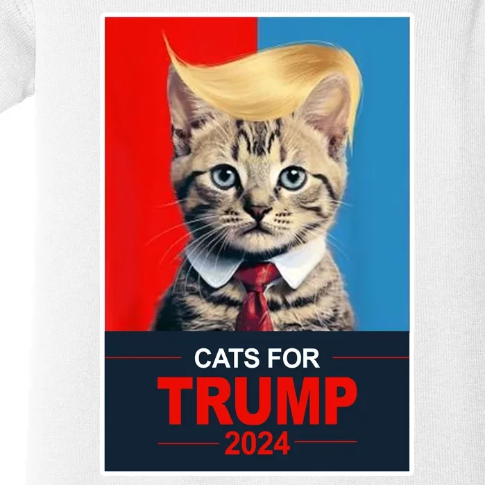 Cats For Donald Trump 2024 Election Baby Bodysuit