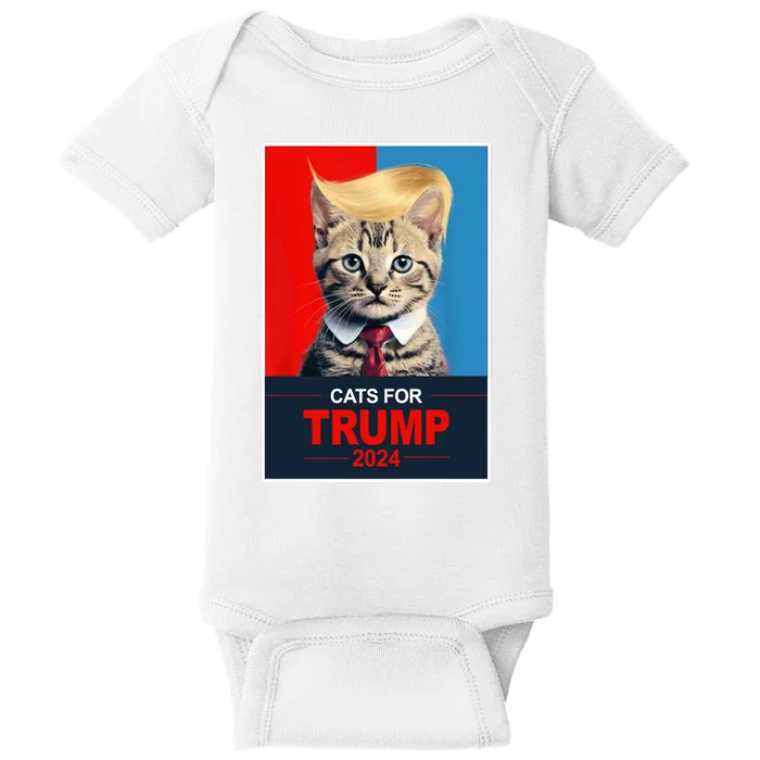 Cats For Donald Trump 2024 Election Baby Bodysuit