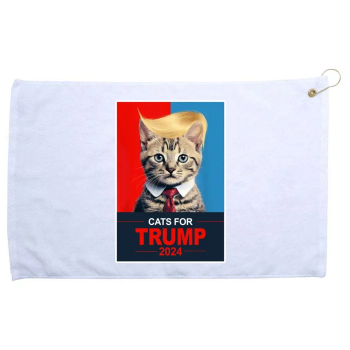 Cats For Donald Trump 2024 Election Grommeted Golf Towel