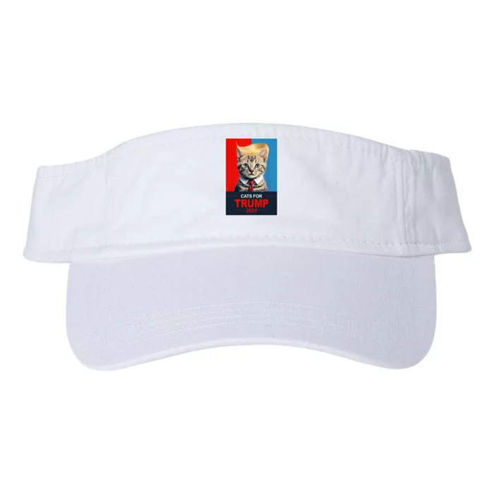 Cats For Donald Trump 2024 Election Valucap Bio-Washed Visor