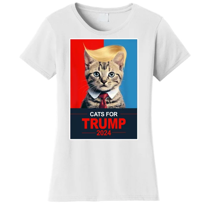 Cats For Donald Trump 2024 Election Women's T-Shirt