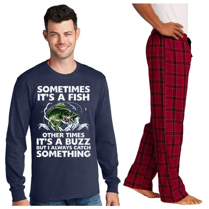 Cool Fishing Design For Fishing Rod Fish Fisherman Long Sleeve Pajama Set