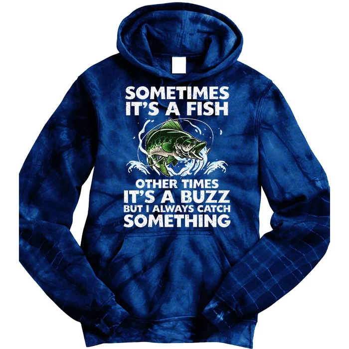 Cool Fishing Design For Fishing Rod Fish Fisherman Tie Dye Hoodie