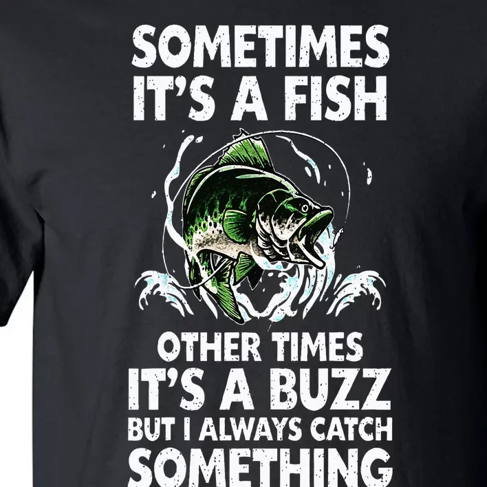 Cool Fishing Design For Men Women Fishing Rod Fish Fisherman Tall T-Shirt