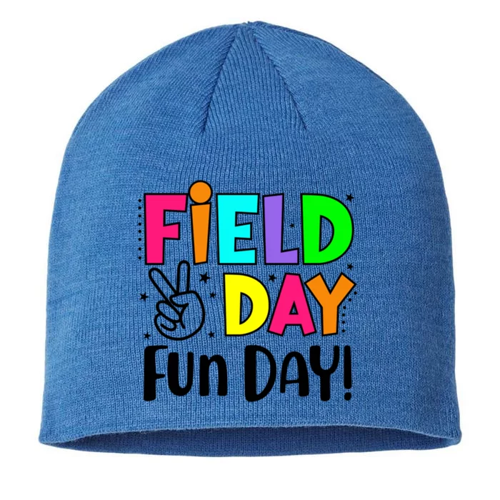 Cute Field Day Fun Day For Teacher Field Day 2024 Cool Gift 8 1/2in Sustainable Knit Beanie