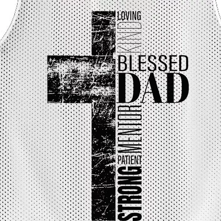 Christian Fathers Day Gifts Religious Blessed Dad Cross Mesh Reversible Basketball Jersey Tank