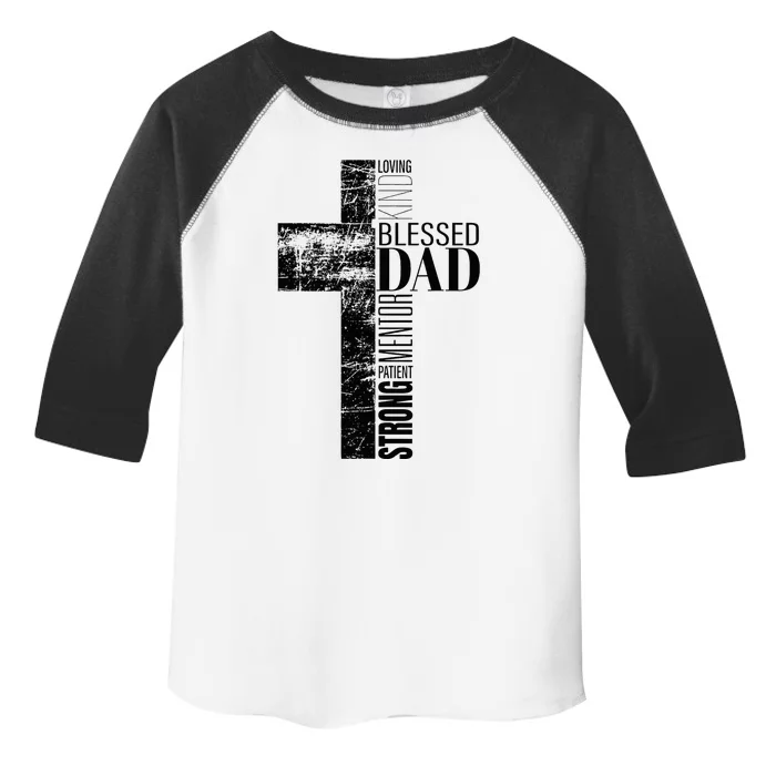 Christian Fathers Day Gifts Religious Blessed Dad Cross Toddler Fine Jersey T-Shirt