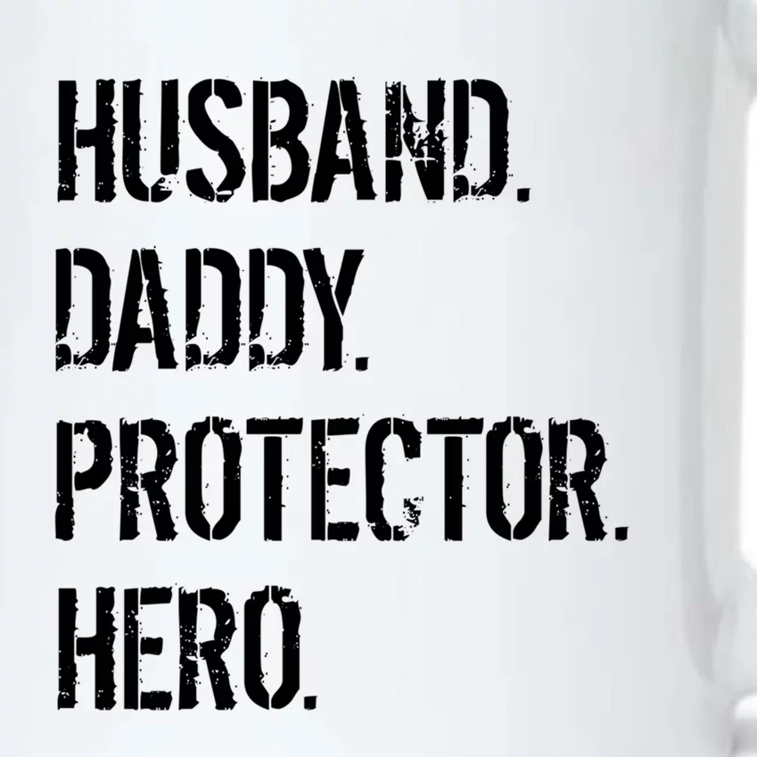 Cool Father Dad Husband Daddy Protector Hero Funny Gift Black Color Changing Mug