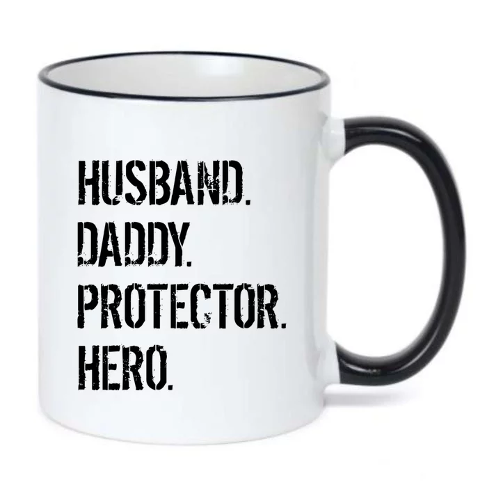 Cool Father Dad Husband Daddy Protector Hero Funny Gift Black Color Changing Mug