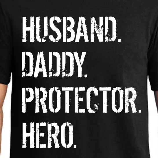 Cool Father Dad Husband Daddy Protector Hero Funny Gift Pajama Set