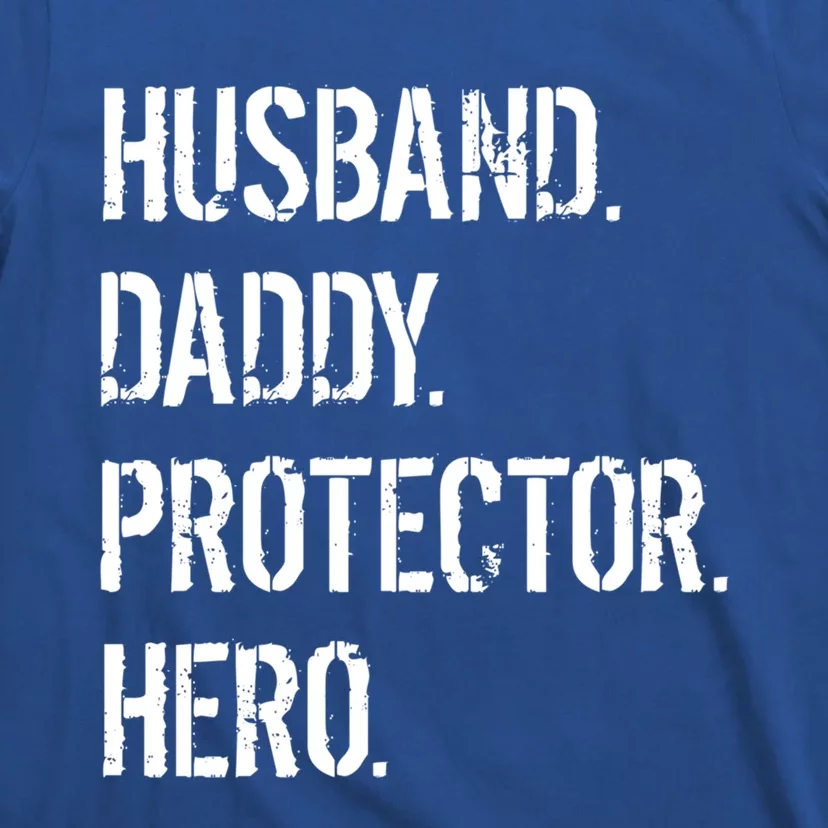 Cool Father Dad Husband Daddy Protector Hero Funny Gift T-Shirt