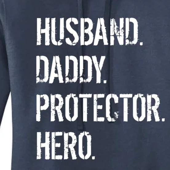 Cool Father Dad Husband Daddy Protector Hero Funny Gift Women's Pullover Hoodie