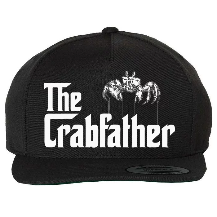 Crab Fishing Dad The Crabfather Wool Snapback Cap