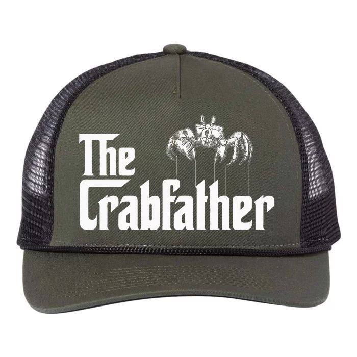 Crab Fishing Dad The Crabfather Retro Rope Trucker Hat Cap