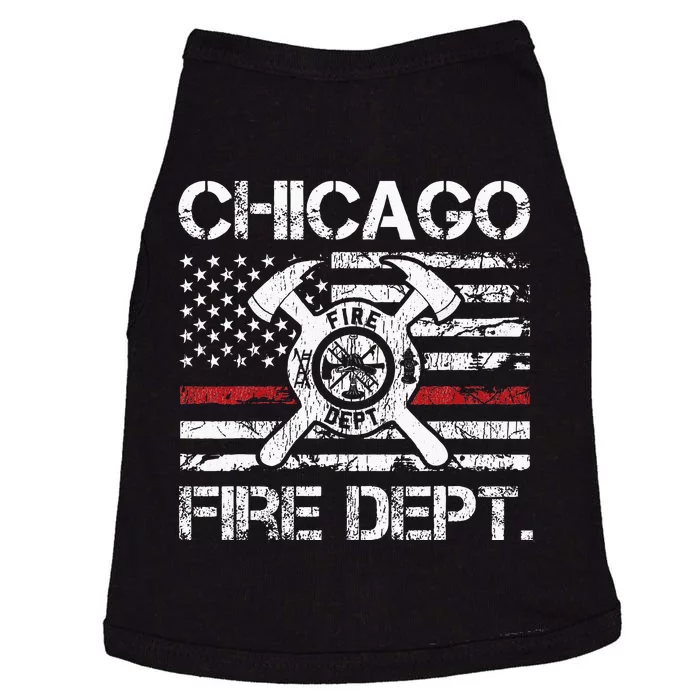 Custom Fire Department Thin Red Line Flag Personalize City Or State Doggie Tank