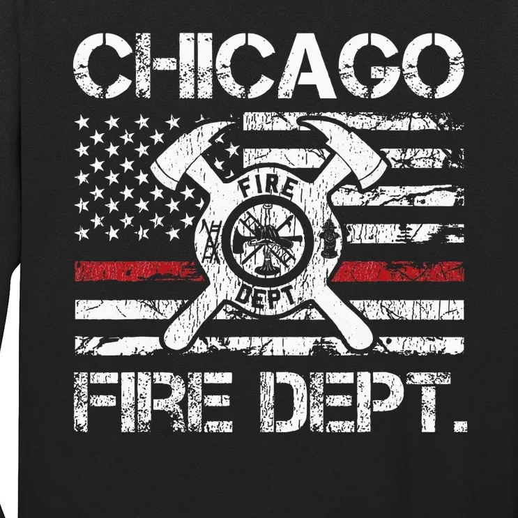 Custom Fire Department Thin Red Line Flag Personalize City Or State Long Sleeve Shirt