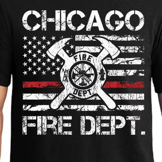 Custom Fire Department Thin Red Line Flag Personalize City Or State Pajama Set