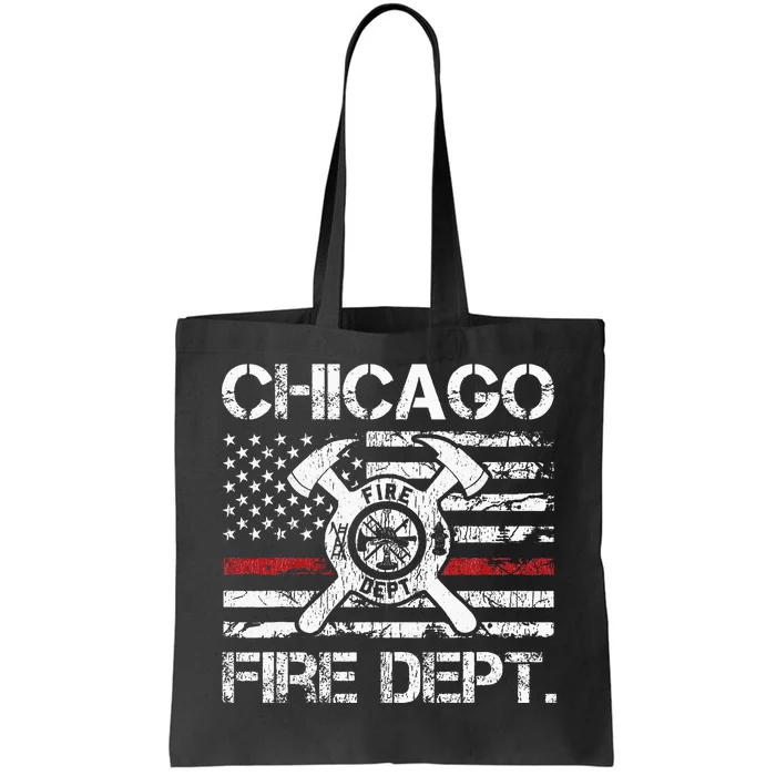 Custom Fire Department Thin Red Line Flag Personalize City Or State Tote Bag