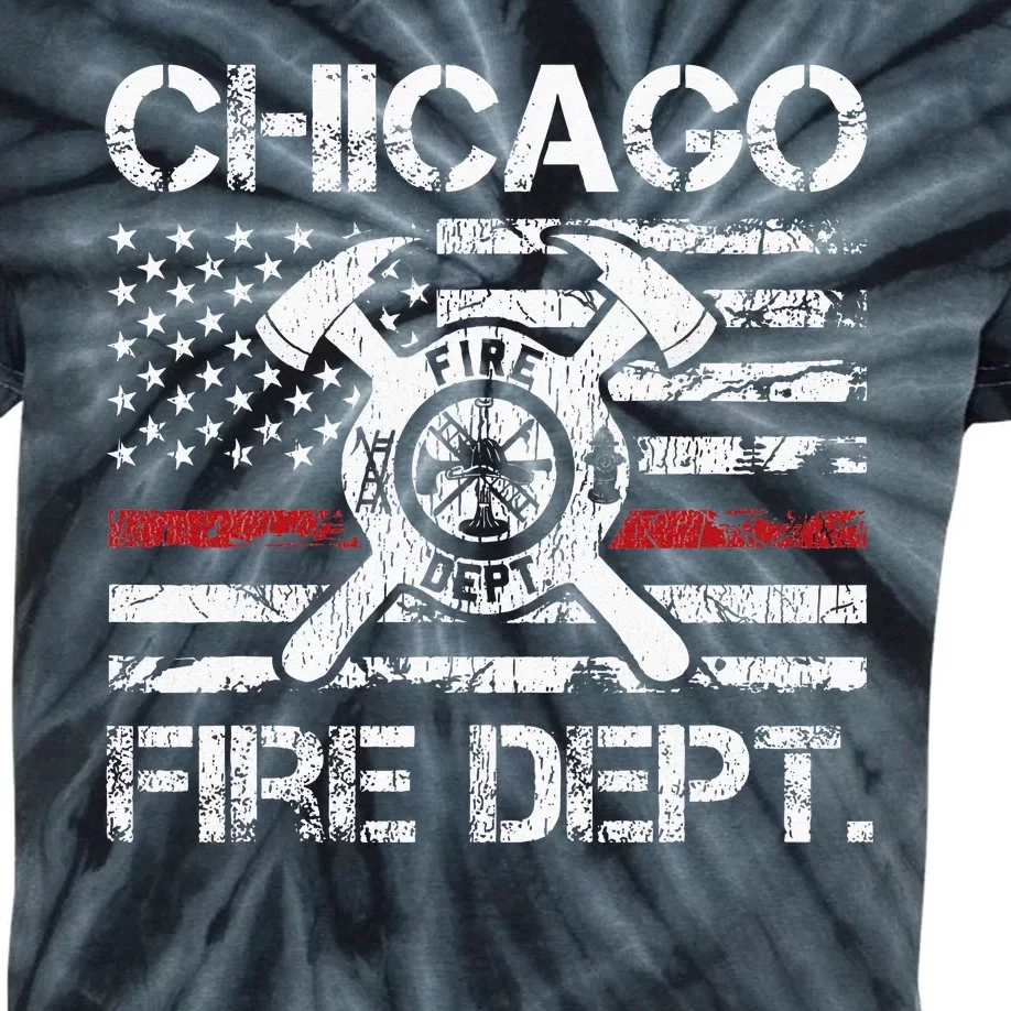 Custom Fire Department Thin Red Line Flag Personalize City Or State Kids Tie-Dye T-Shirt