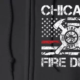 Custom Fire Department Thin Red Line Flag Personalize City Or State Full Zip Hoodie