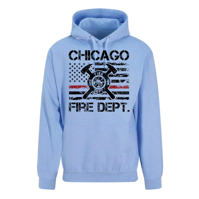 Custom Fire Department Thin Red Line Flag Personalize City Or State Unisex Surf Hoodie