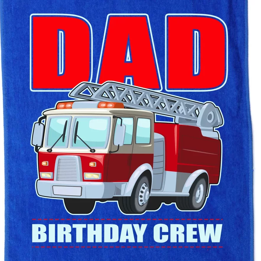 Cute Funny Dad Birthday Crew Firetruck Platinum Collection Golf Towel