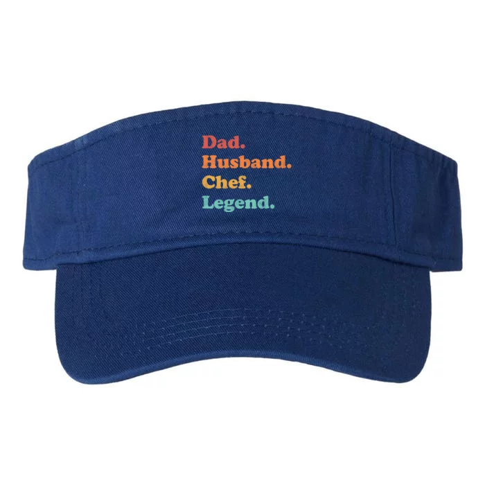 Chef For Dad Or Husband For Fathers Day Cool Gift Valucap Bio-Washed Visor