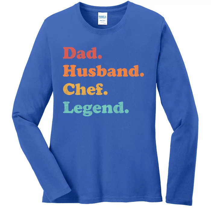 Chef For Dad Or Husband For Fathers Day Cool Gift Ladies Long Sleeve Shirt