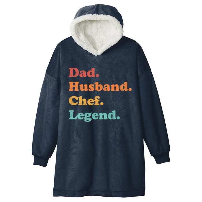 Chef For Dad Or Husband For Fathers Day Cool Gift Hooded Wearable Blanket