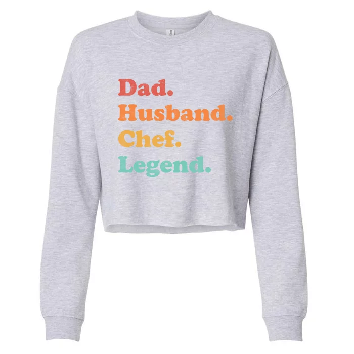 Chef For Dad Or Husband For Fathers Day Cool Gift Cropped Pullover Crew