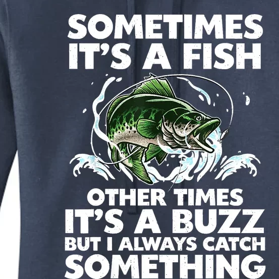 Cool Fishing Design Fishing Rod Fish Fisherman Women's Pullover Hoodie