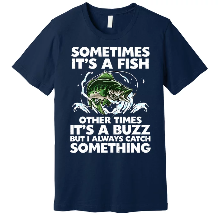 Cool Fishing Design Fishing Rod Fish Fisherman Premium T-Shirt