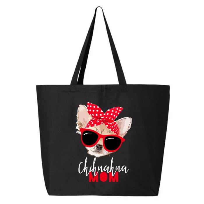 Chihuahua Funny Dog Mom Sunglasses Dog Lover 25L Jumbo Tote