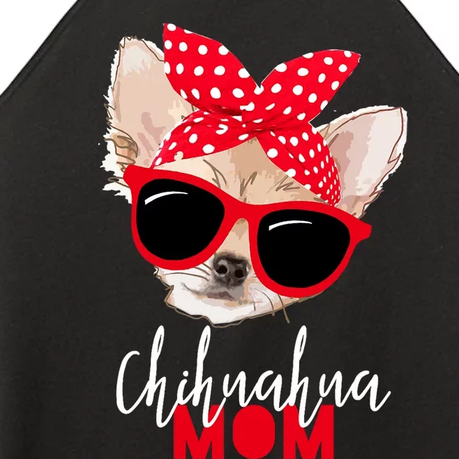 Chihuahua Funny Dog Mom Sunglasses Dog Lover Women’s Perfect Tri Rocker Tank