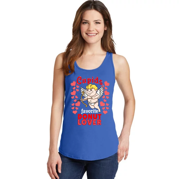 Cupids Favorite Donut Lover Valentines Day Gift Ladies Essential Tank