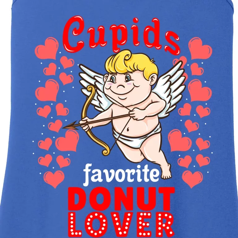 Cupids Favorite Donut Lover Valentines Day Gift Ladies Essential Tank