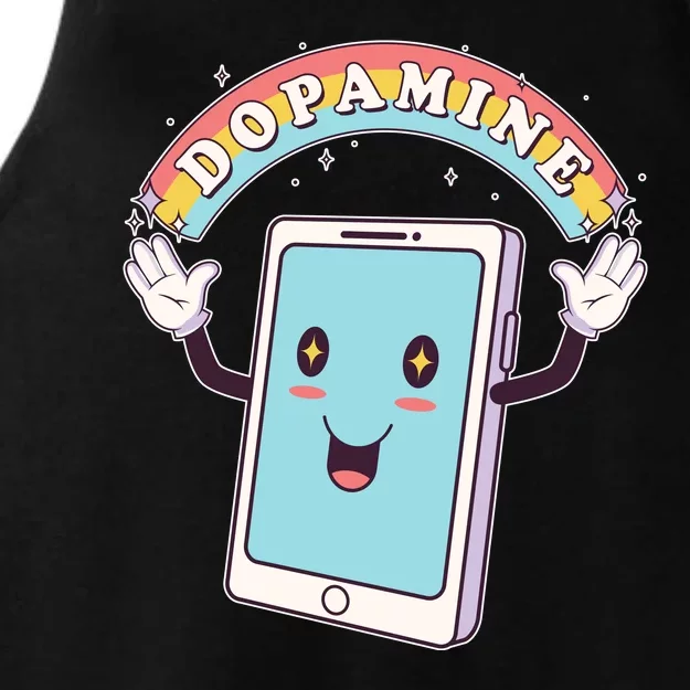 Cute Funny Dopamine Cellphone Ladies Tri-Blend Wicking Tank