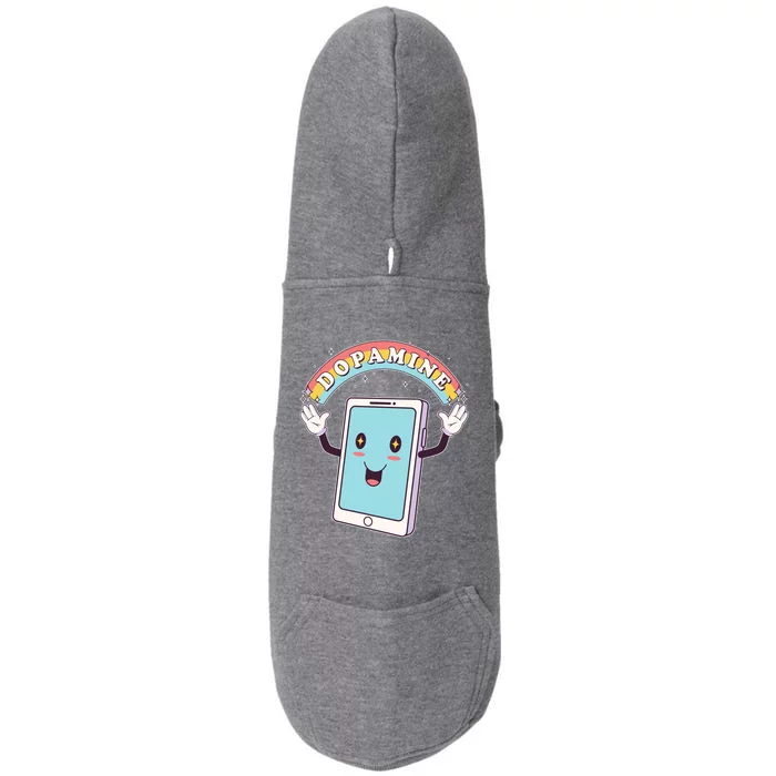 Cute Funny Dopamine Cellphone Doggie 3-End Fleece Hoodie