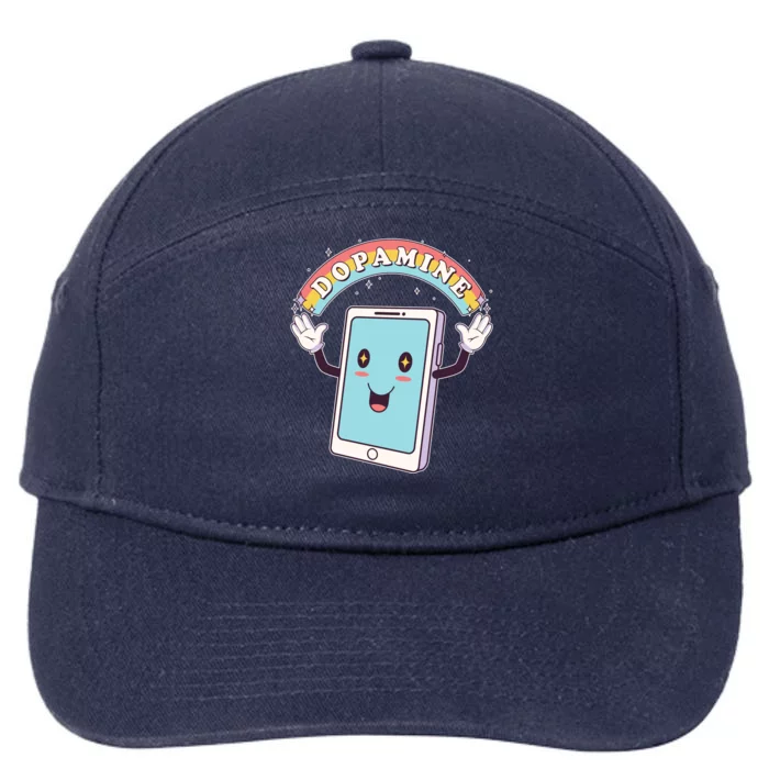 Cute Funny Dopamine Cellphone 7-Panel Snapback Hat