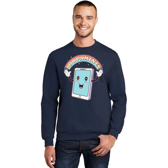 Cute Funny Dopamine Cellphone Tall Sweatshirt