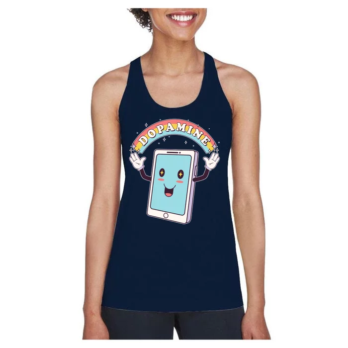 Cute Funny Dopamine Cellphone Women's Racerback Tank