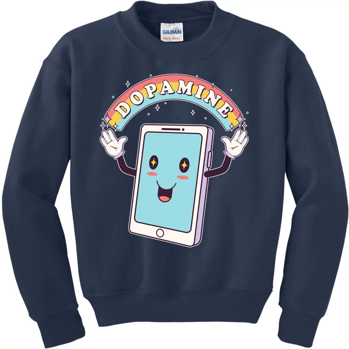 Cute Funny Dopamine Cellphone Kids Sweatshirt