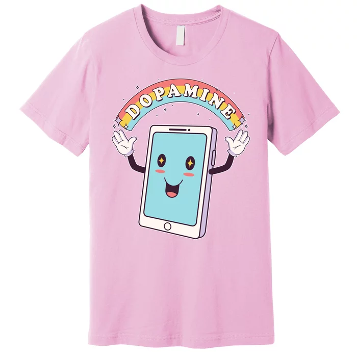 Cute Funny Dopamine Cellphone Premium T-Shirt